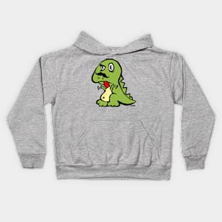 T-rex hates mustache Kids Hoodie